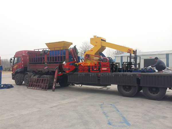 遼陽市橡膠粉碎機裝車走起